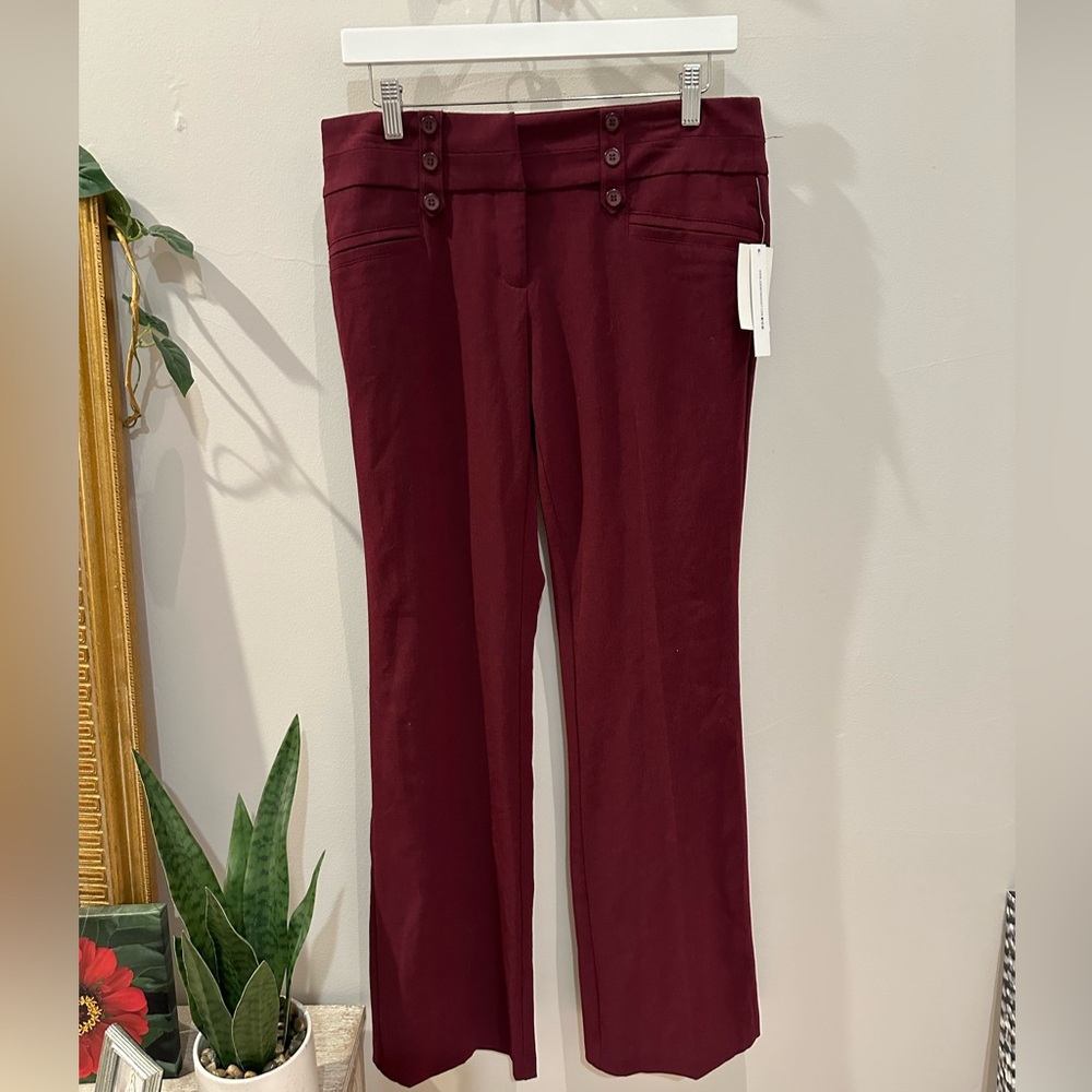 Joe B burgundy dress pants size 9 New.